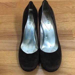 Guess Brown Suede Heels